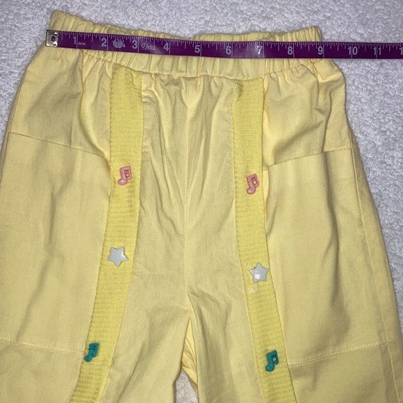 Nwot vintage carters yellow summer pants stars music notes size 5 - Picture 4 of 8